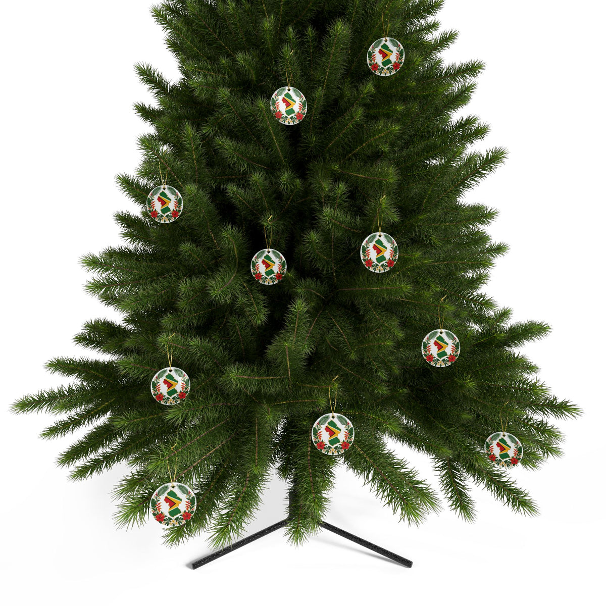 Guyana Ceramic Christmas Ornament – 5 Shapes & Multipacks