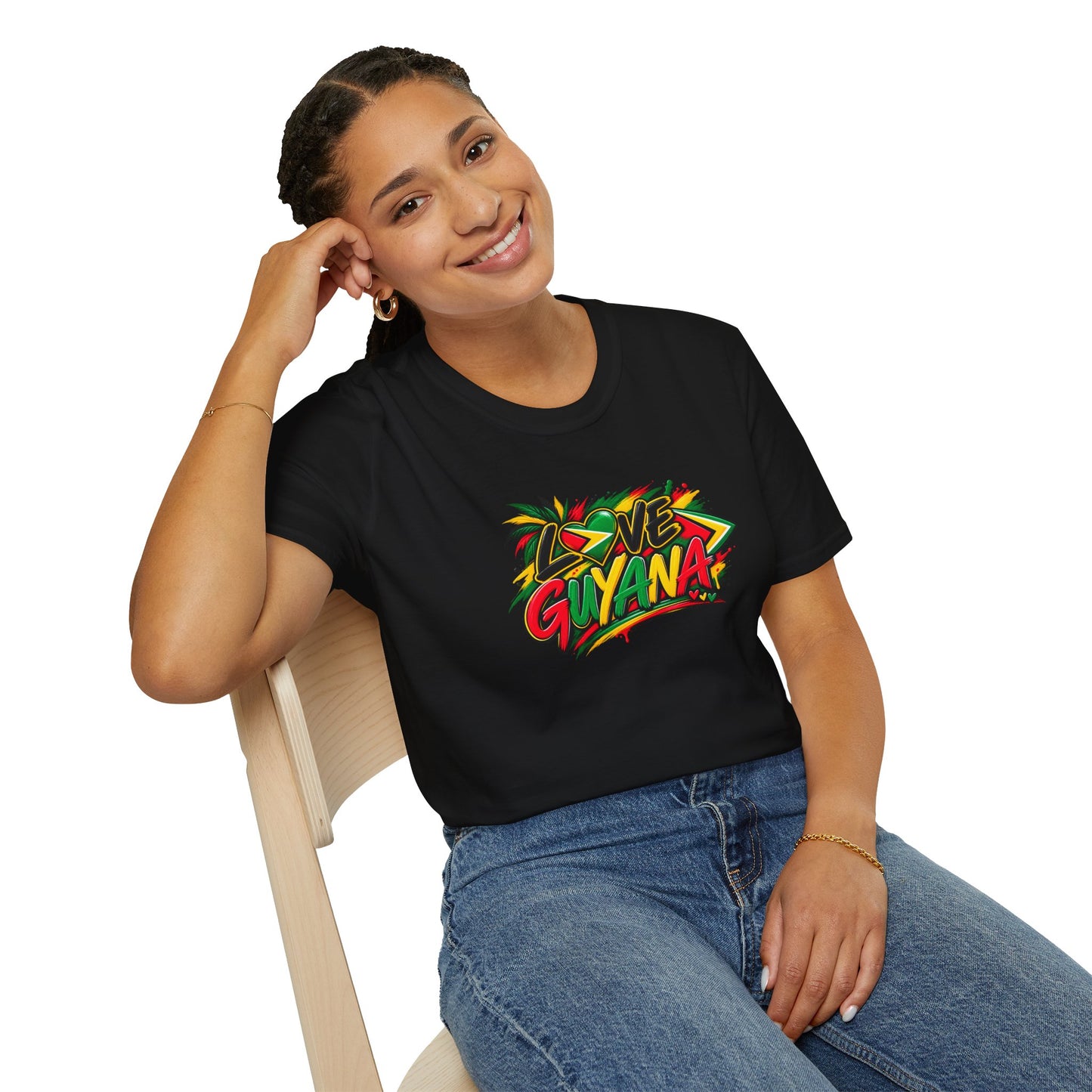 Love Guyana T-Shirt — Tropical Palm Graffiti Tee