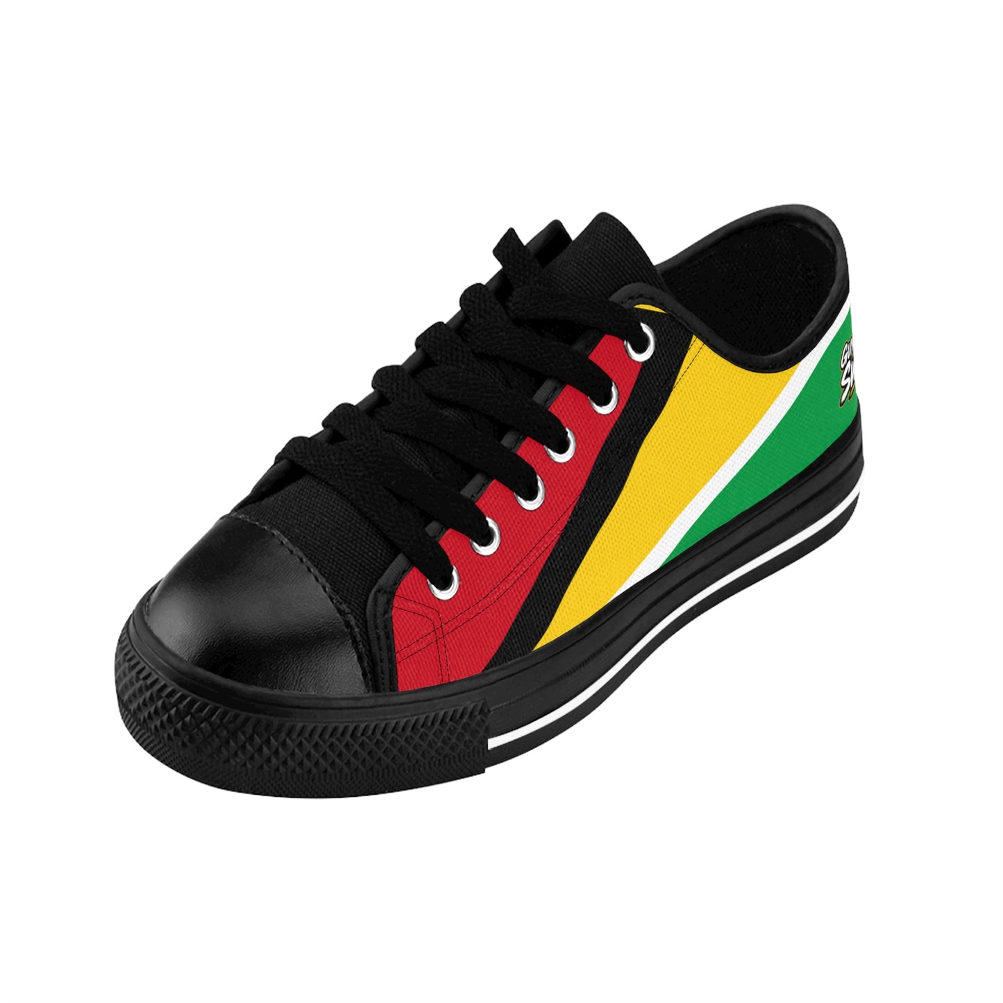 Guyana Flag Women's Low Top Canvas Sneakers