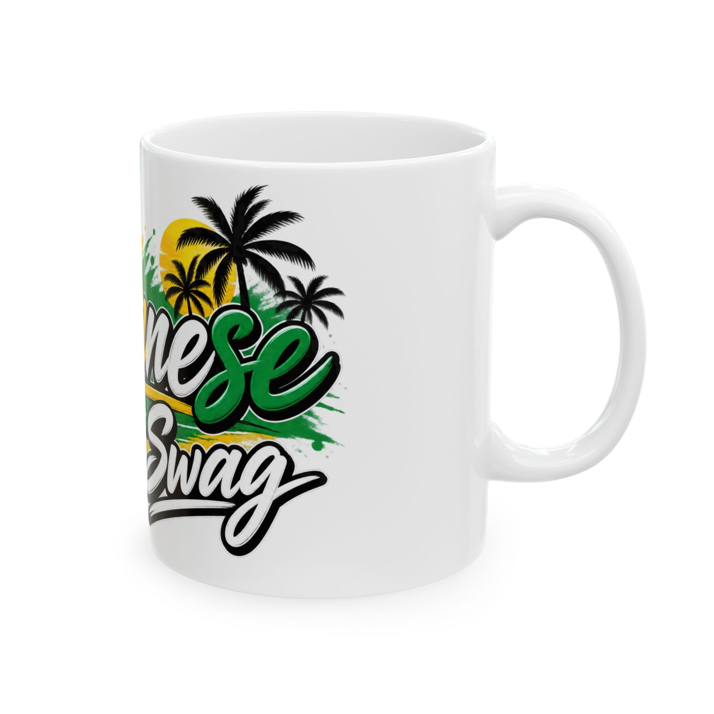 Guyana Swag Ceramic Mug — Colorful Guyanese Flag Design (11oz, 15oz)