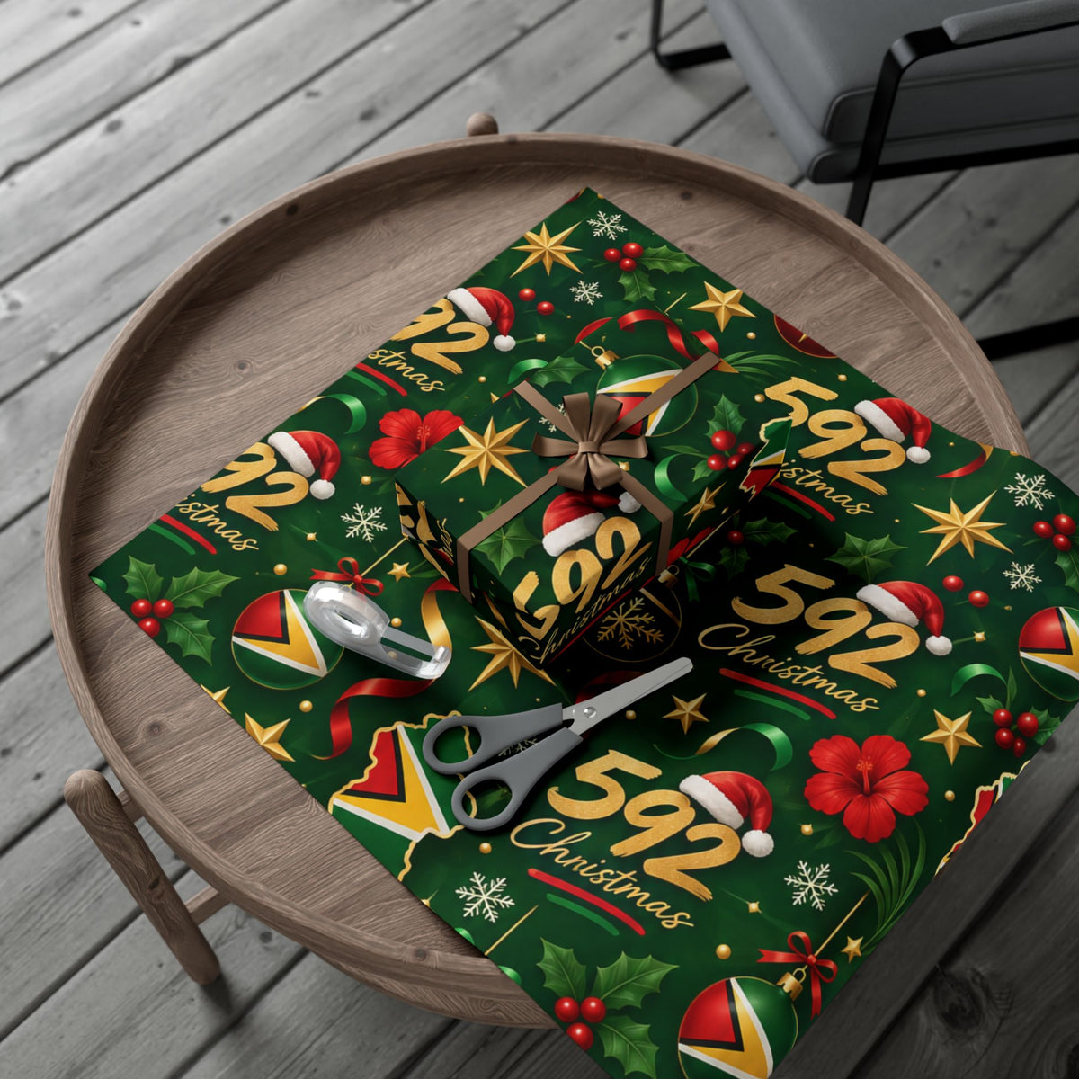 Guyana 592 Christmas wrapping paper festive holiday gift wrap – product image 8