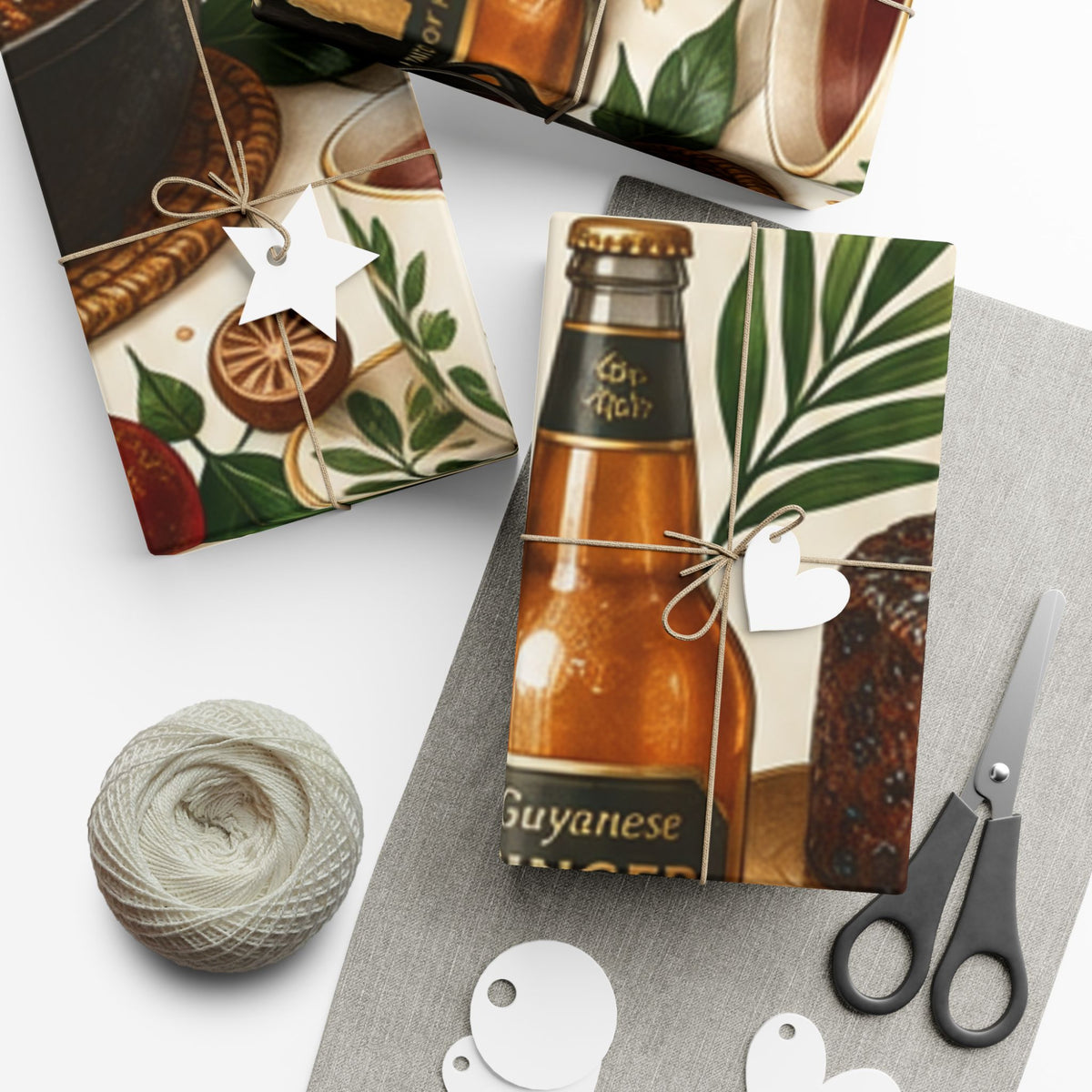 Guyanese Christmas baking and ginger beer wrapping paper – product image 13