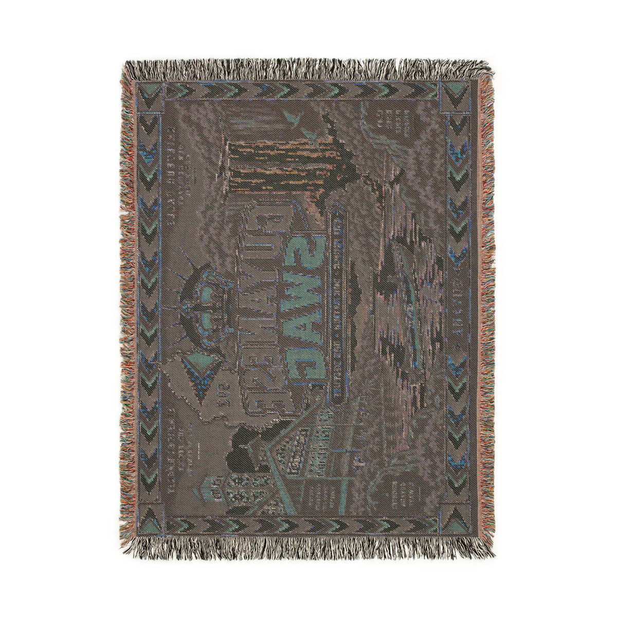 Guyana waterfall woven blanket available in three sizes