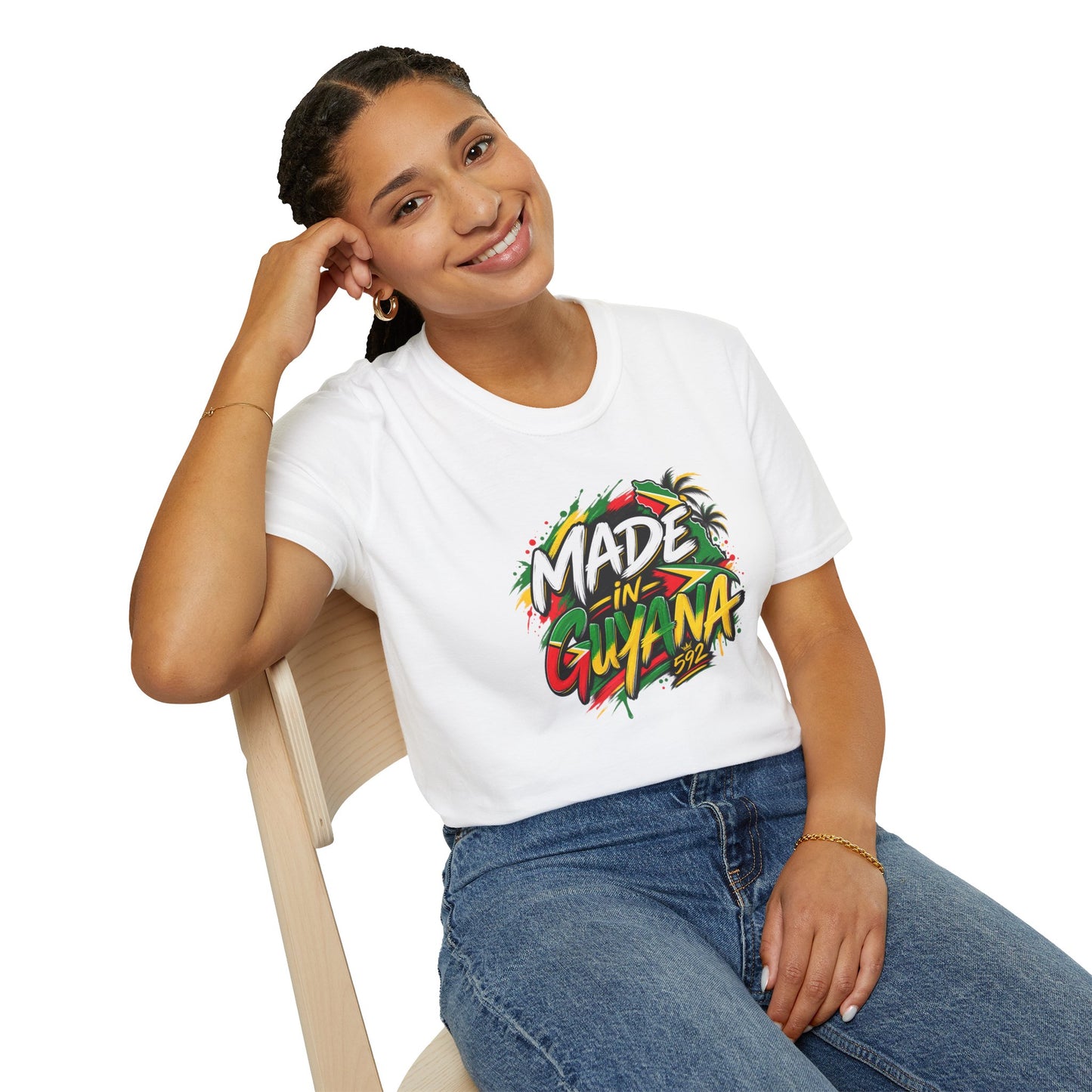 Made in Guyana T-Shirt — Colorful Tropical Pride Graphic Tee