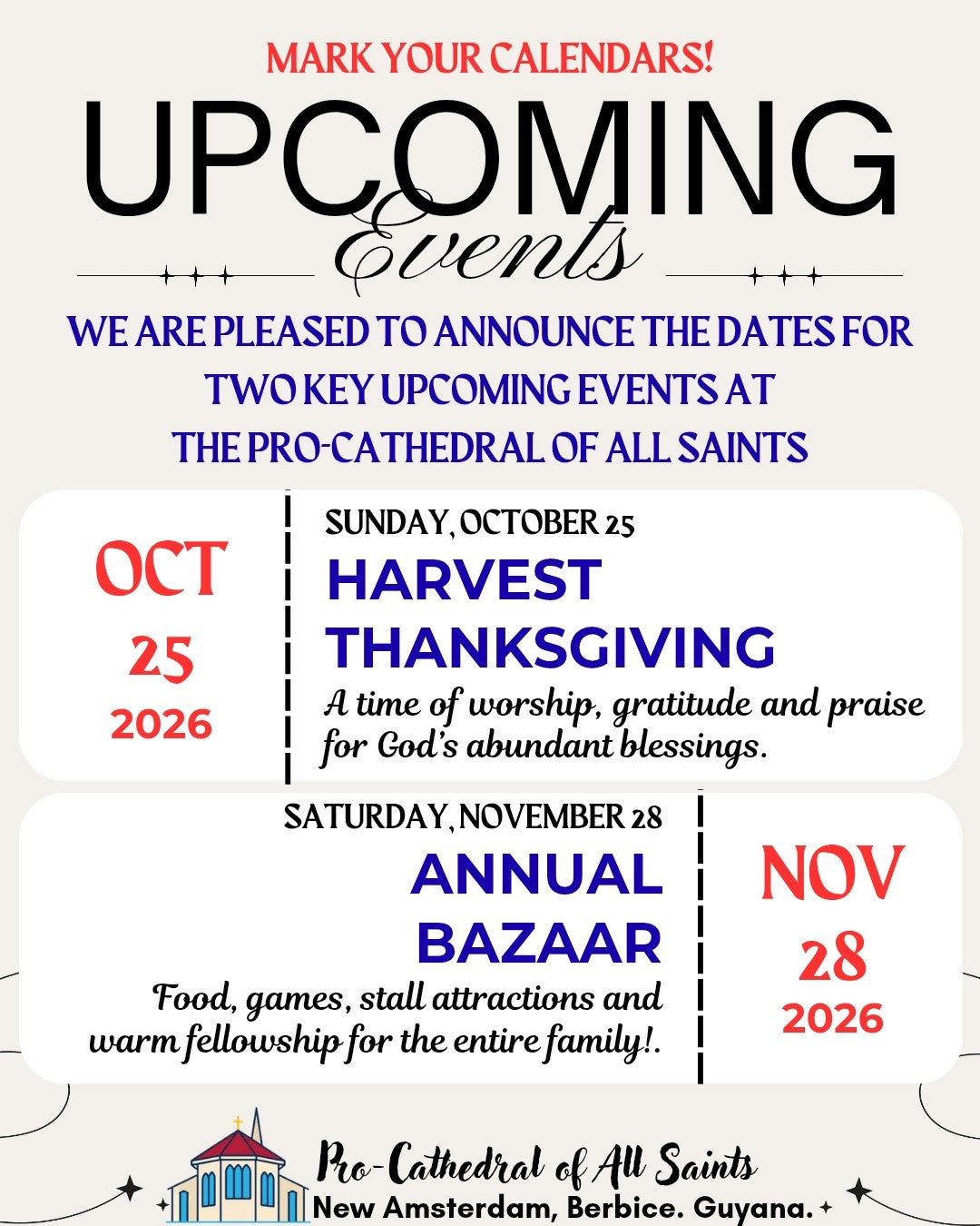 All Saints Annual Bazaar 2026