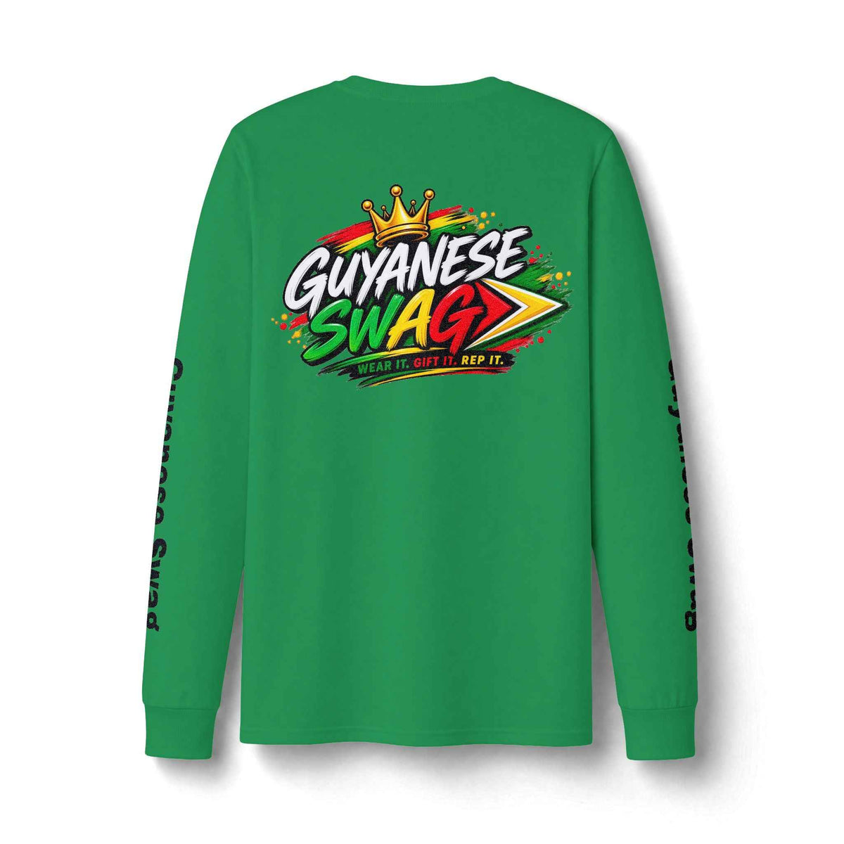 Catfish Curry Guyana Long Sleeve Shirt, back view, reference view 7
