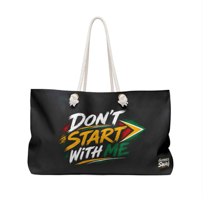 Don't Start With Me Guyanese Weekender Bag, alternate product view 2