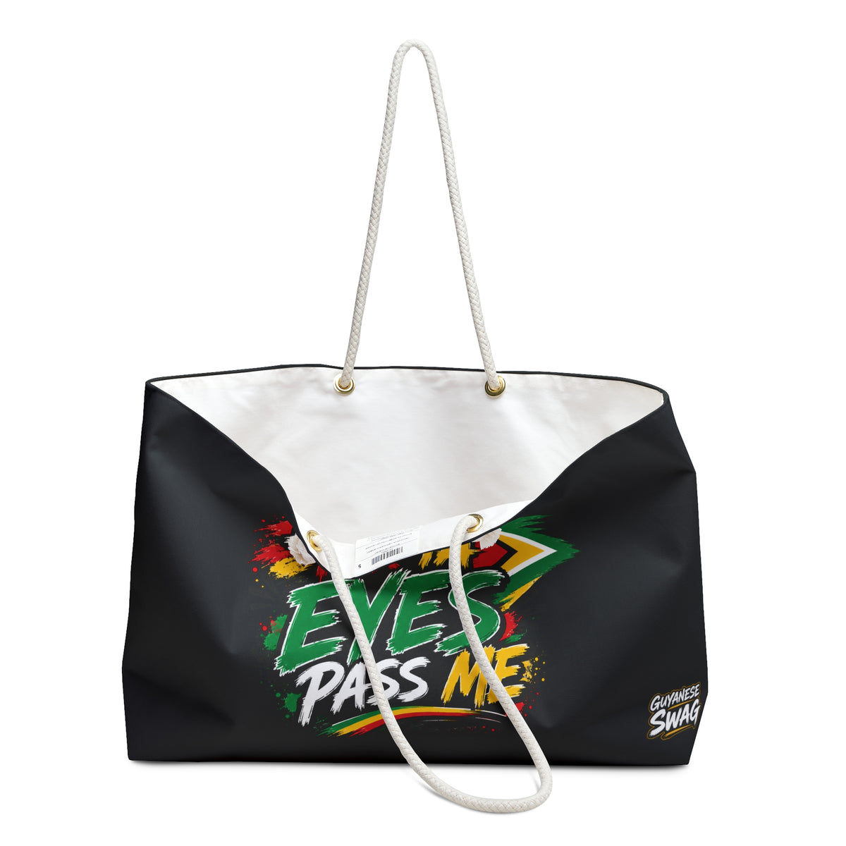 Don't Tek Ya Eyes Pass Me Black Weekender, alternate product view 3