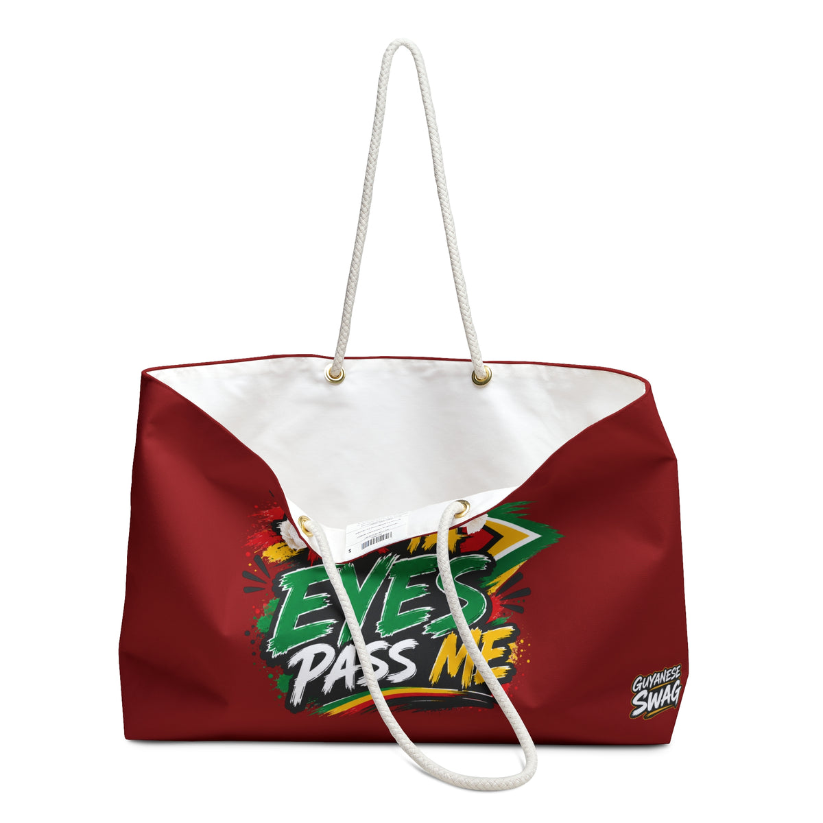 Don't Tek Ya Eyes Pass Me Red Weekender, alternate product view 3