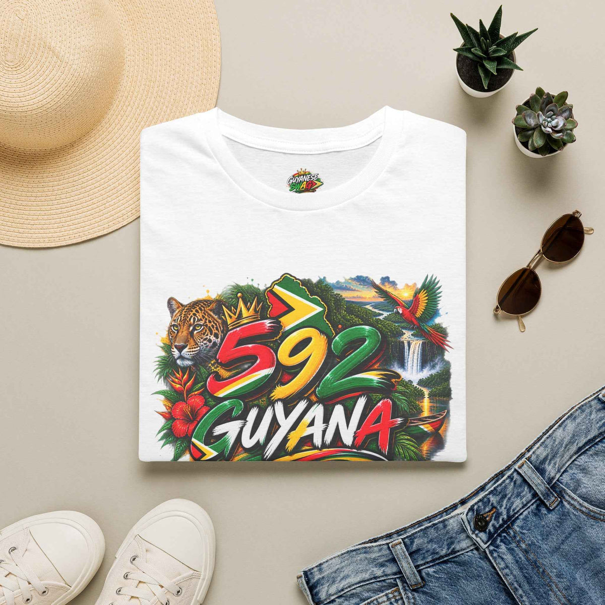 Guyana 592 Unisex T-Shirt, alternate product view 4
