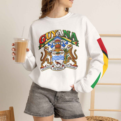 Guyana Crest and Flag Crewneck Sweatshirt, alternate product view 6