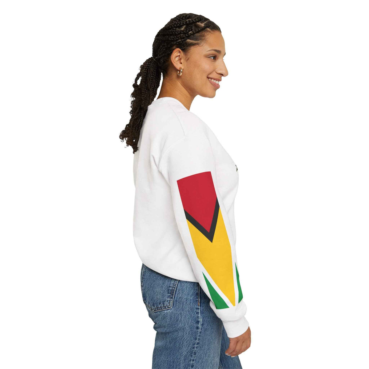 Guyana Crest and Flag Crewneck Sweatshirt, alternate product view 8