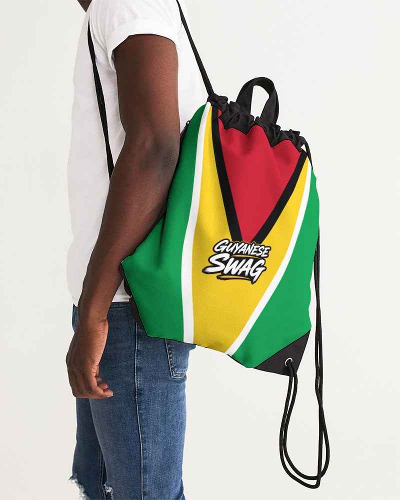 Guyana Flag Canvas Drawstring Bag