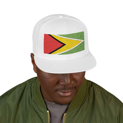 Guyana Flag Embroidered Snapback Hat, alternate cap view, reference view 21