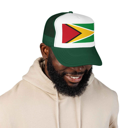 Guyana Flag Foam Trucker Hat, alternate cap view