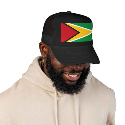 Guyana Flag Foam Trucker Hat, alternate cap view, reference view 10