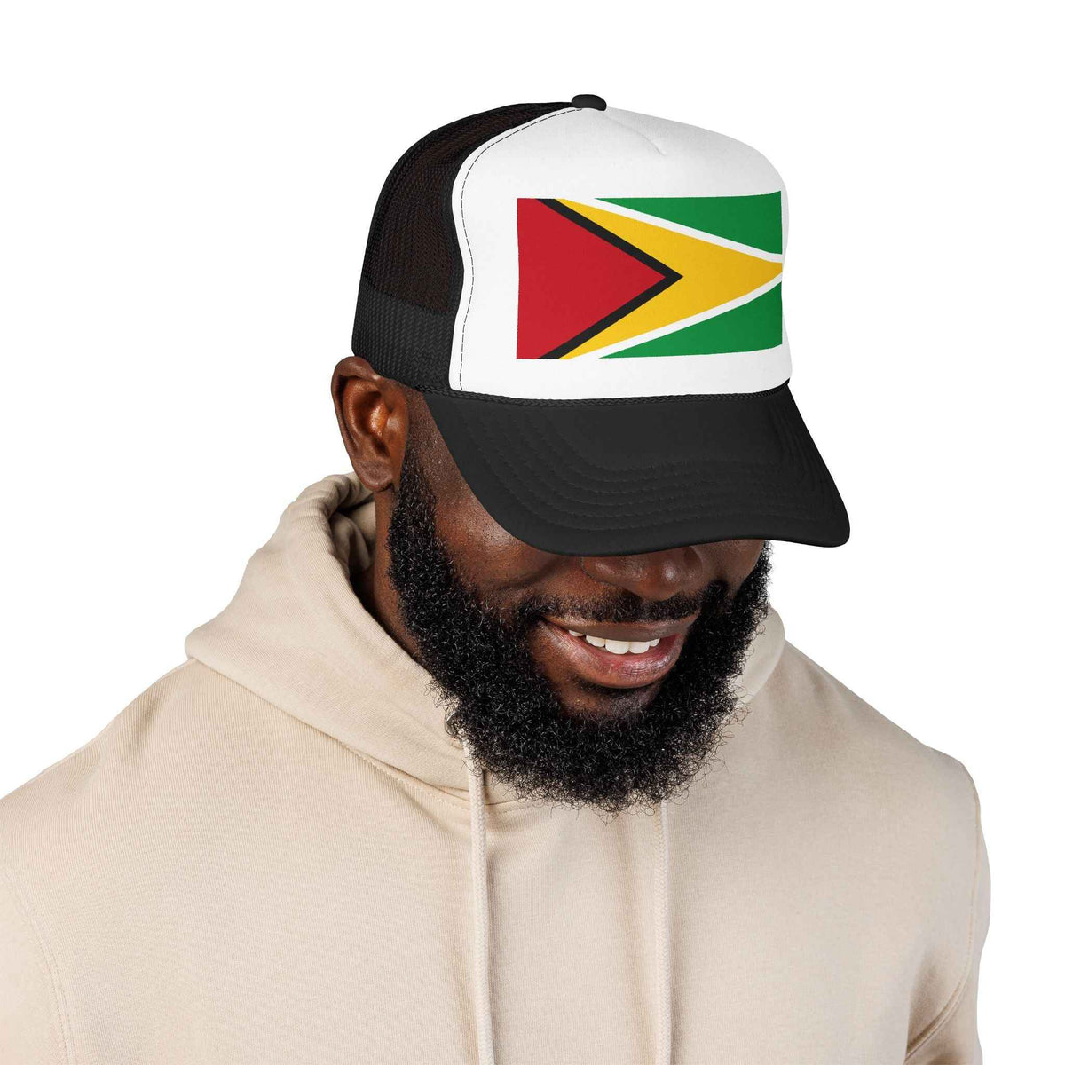 Guyana Flag Foam Trucker Hat, alternate cap view, reference view 14