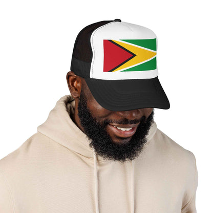 Guyana Flag Foam Trucker Hat, alternate cap view, reference view 14