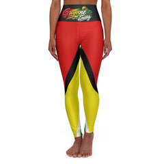 Guyana Flag High Waist Yoga Leggings, front product view