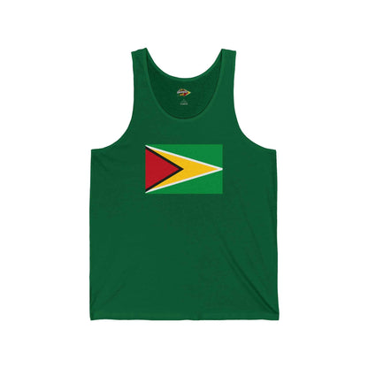 Guyana Flag Jersey Tank Top in Kelly, alternate product view 6