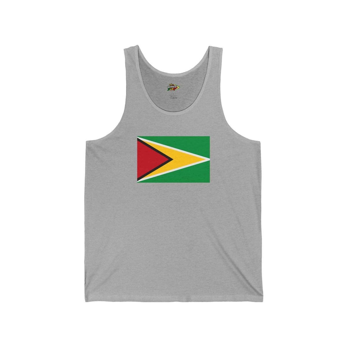 Guyana Flag Jersey Tank Top in Athletic Heather, alternate product view 7