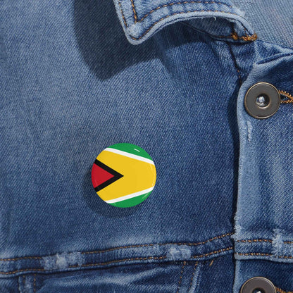 Guyana Flag Round Button Pin, alternate product view 12