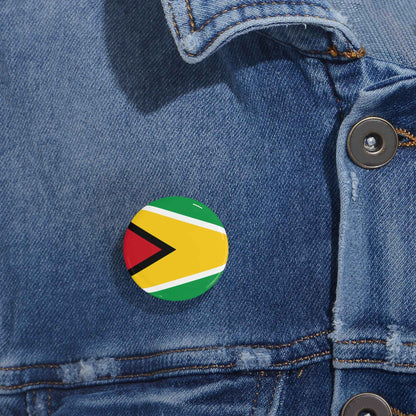 Guyana Flag Round Button Pin, alternate product view 17