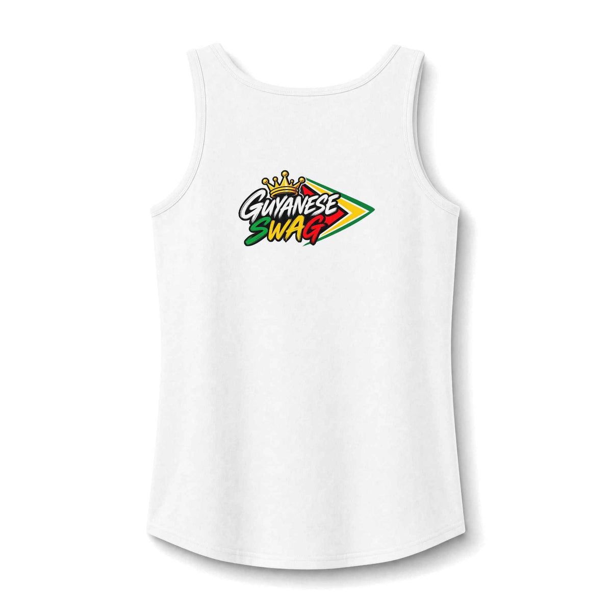 Guyana Flag Women's Cotton Tank Top, alternate product view 3