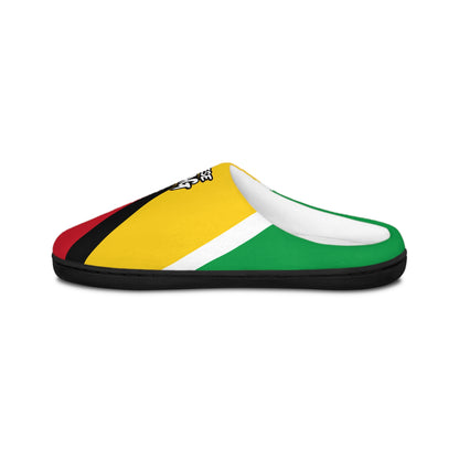 Guyana Flag Women's Indoor Slippers, alternate product view 3