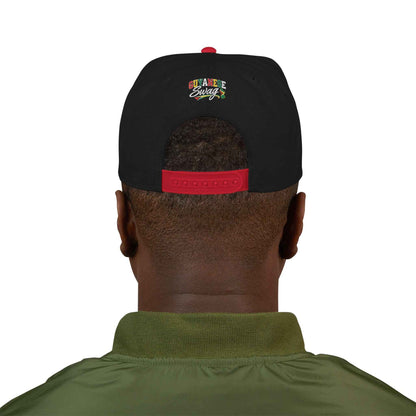 Guyana Retro Embroidered Snapback Hat, alternate cap view, reference view 8