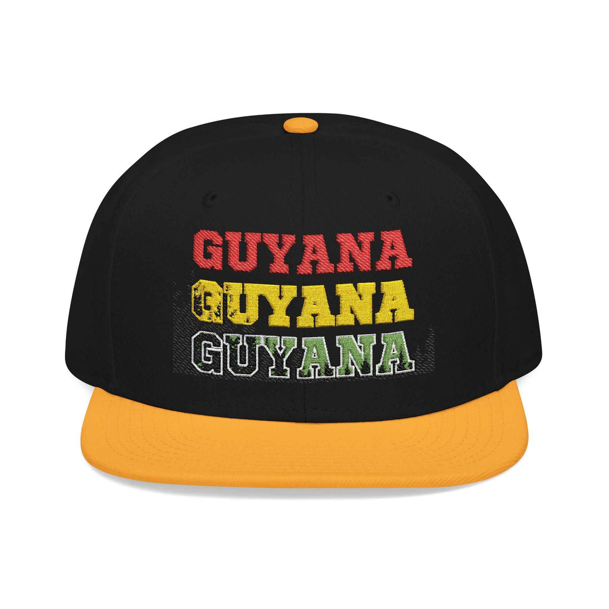 Guyana Retro Embroidered Snapback Hat, alternate cap view, reference view 13
