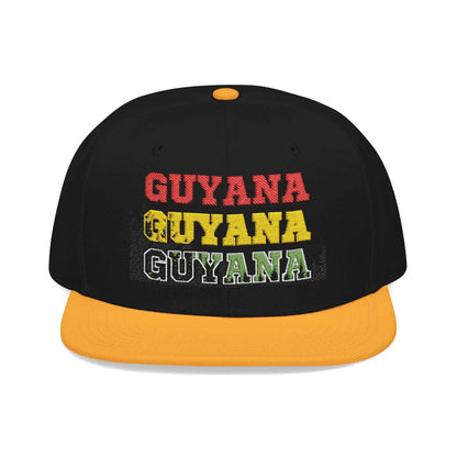 Guyana Retro Embroidered Snapback Hat, alternate cap view, reference view 13