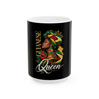 Guyanese Queen Portrait Ceramic Mug in 15oz, second size front view