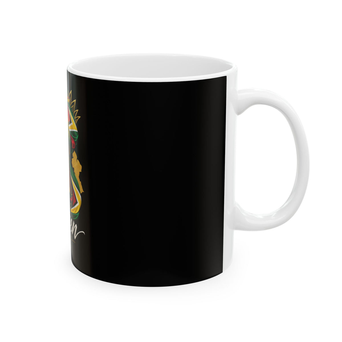 Guyanese Queen Portrait Ceramic Mug, right side view
