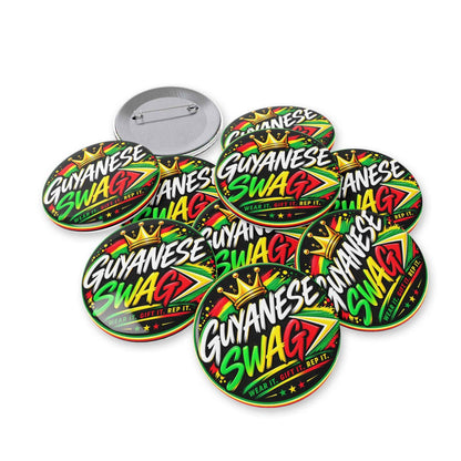 Guyanese Swag Crown Round Button Pin, alternate product view 23