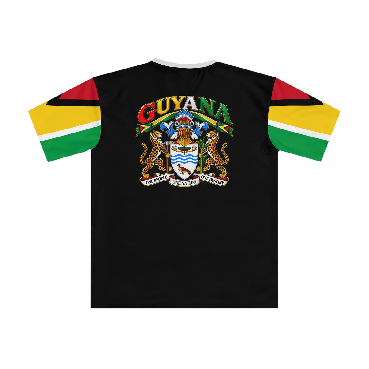 Guyanese Swag Flag and Coat of Arms T-Shirt, alternate product view 6
