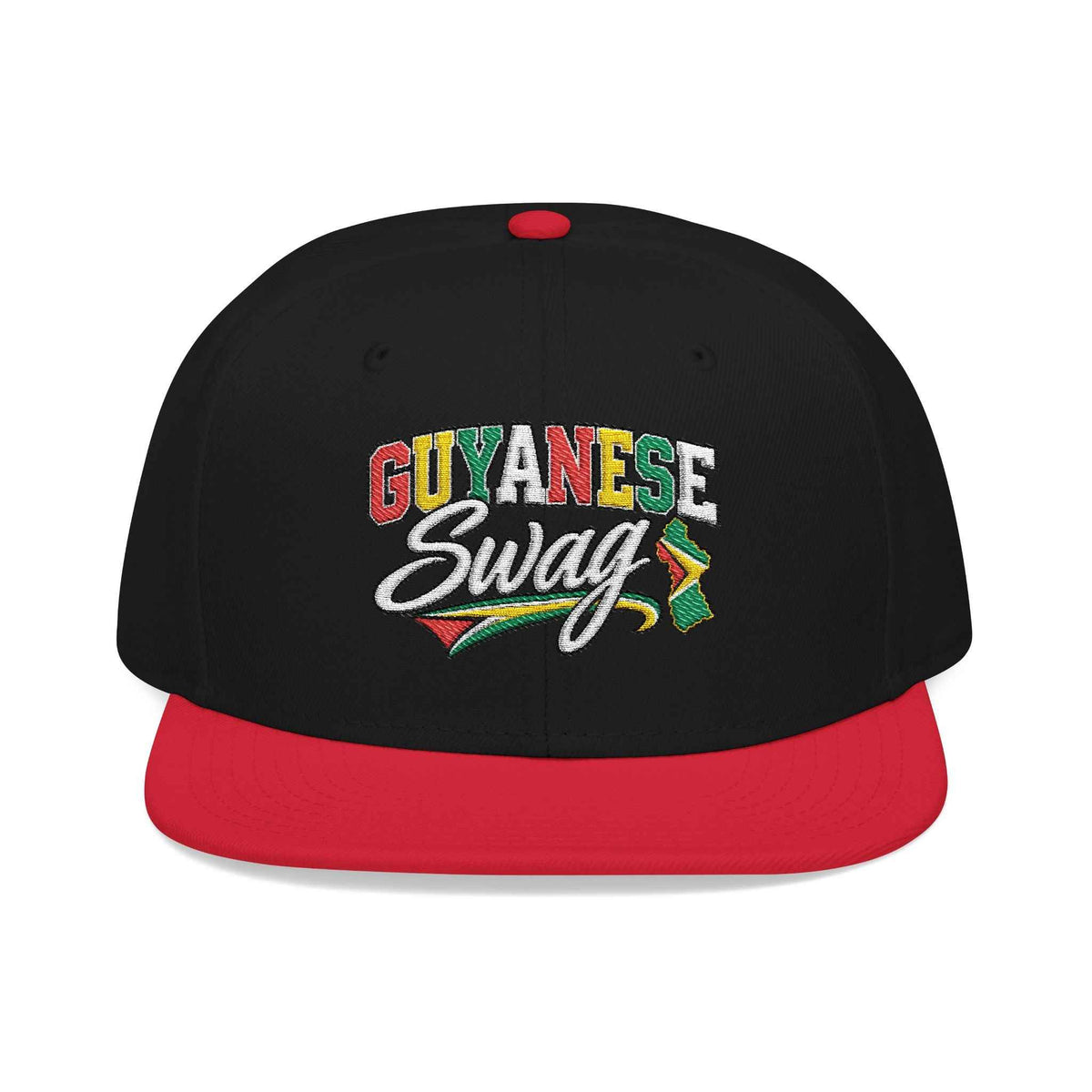 Guyanese Swag Flag Map Snapback Hat, alternate cap view, reference view 14