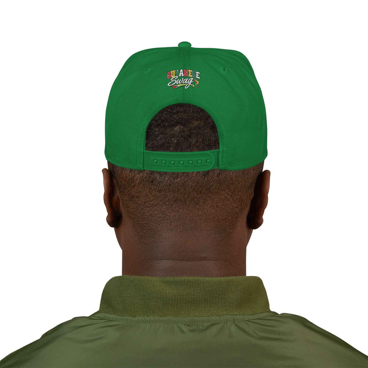 Guyanese Swag Flag Map Snapback Hat, alternate cap view, reference view 18
