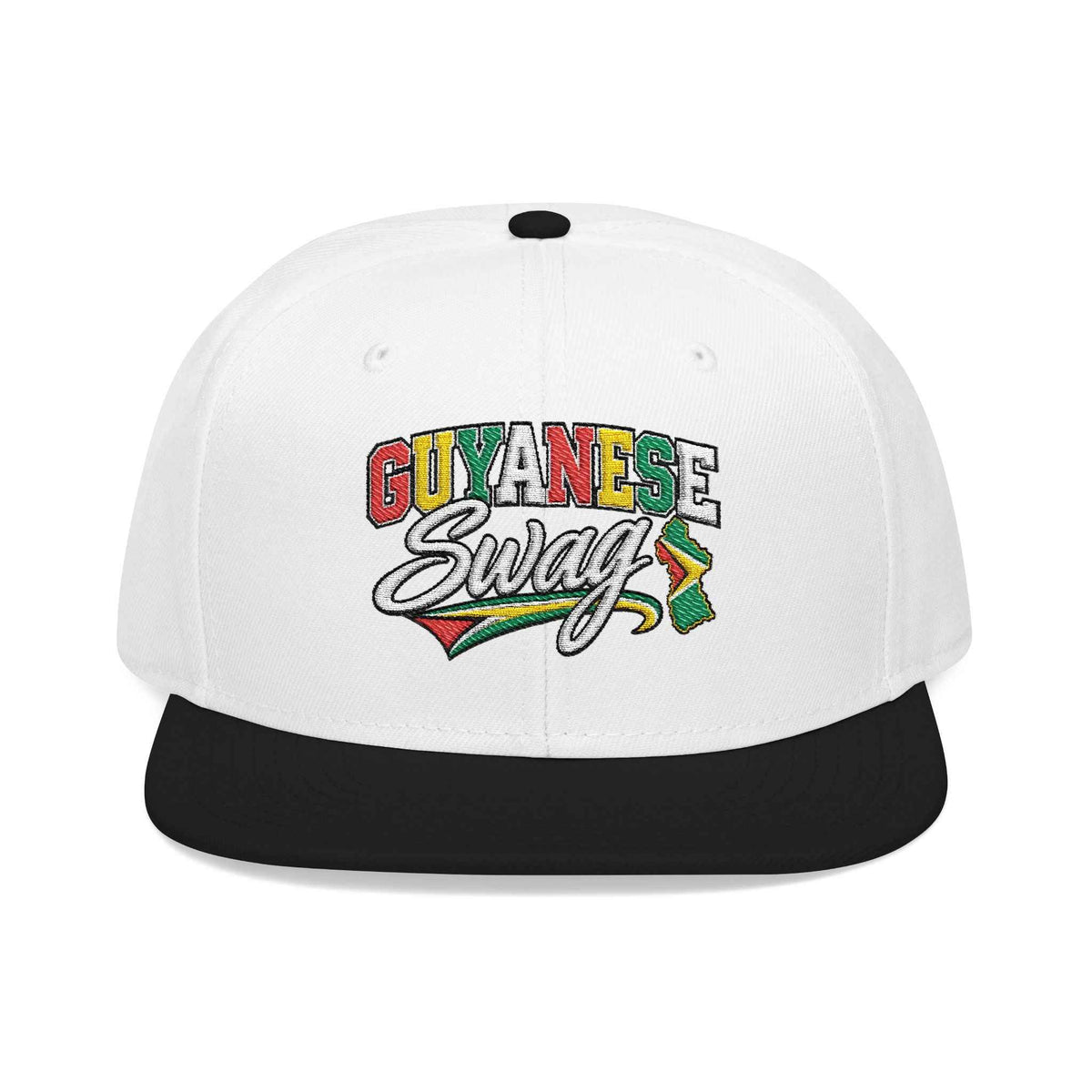 Guyanese Swag Flag Map Snapback Hat, alternate cap view, reference view 24