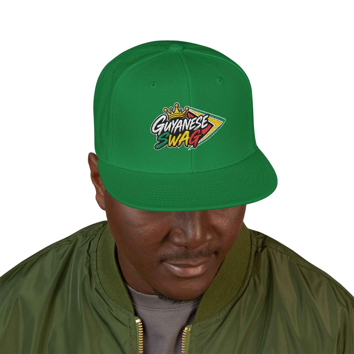 Guyanese Swag Flag Snapback Hat, alternate cap view, reference view 17