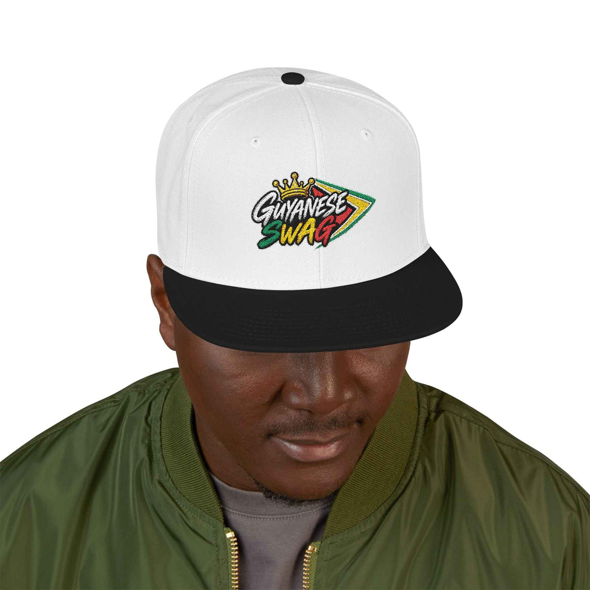 Guyanese Swag Flag Snapback Hat, alternate cap view, reference view 22