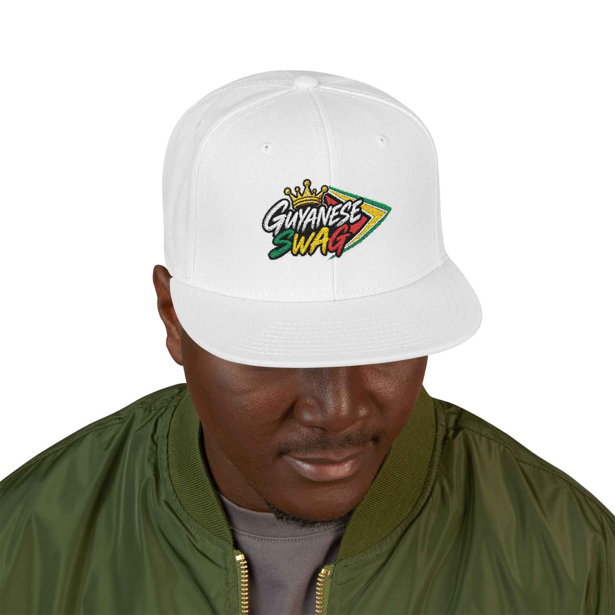 Guyanese Swag Flag Snapback Hat, alternate cap view, reference view 27