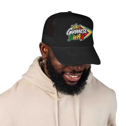 Guyanese Swag Foam Mesh Trucker Hat, alternate cap view, reference view 7