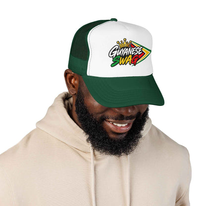 Guyanese Swag Foam Mesh Trucker Hat, alternate cap view, reference view 15