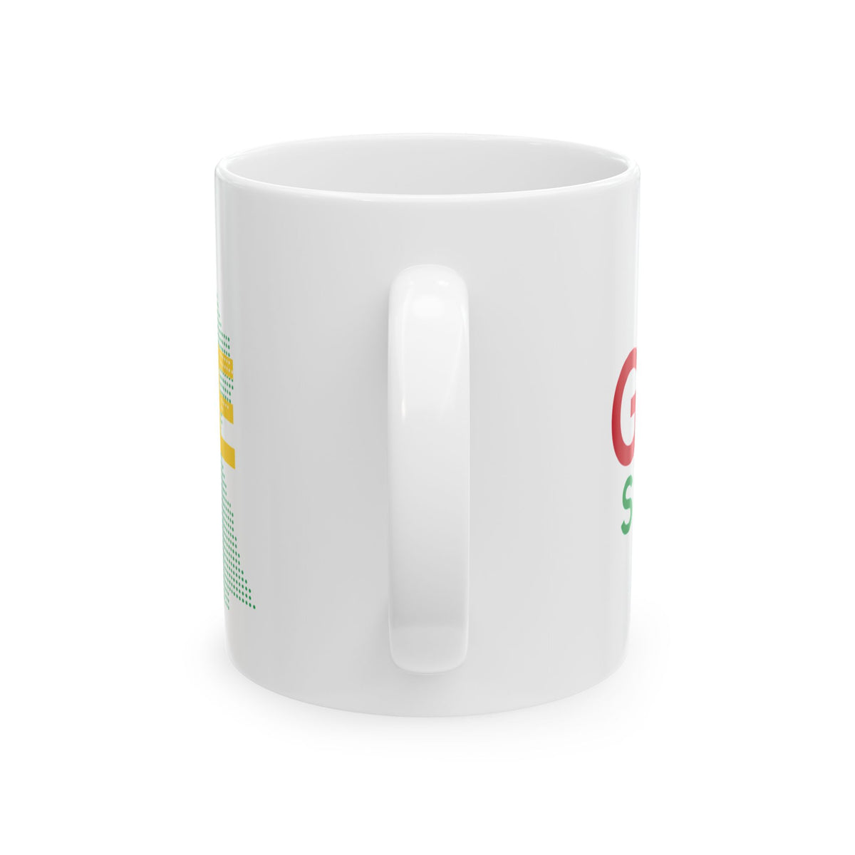Guyanese Swag Guyana Map Ceramic Mug, handle view