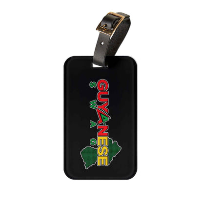 Guyanese Swag Guyana Map Luggage Tag in 2.4'' × 4'', front product view