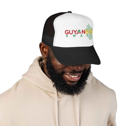Guyanese Swag Guyana Map Trucker Hat, alternate cap view, reference view 15