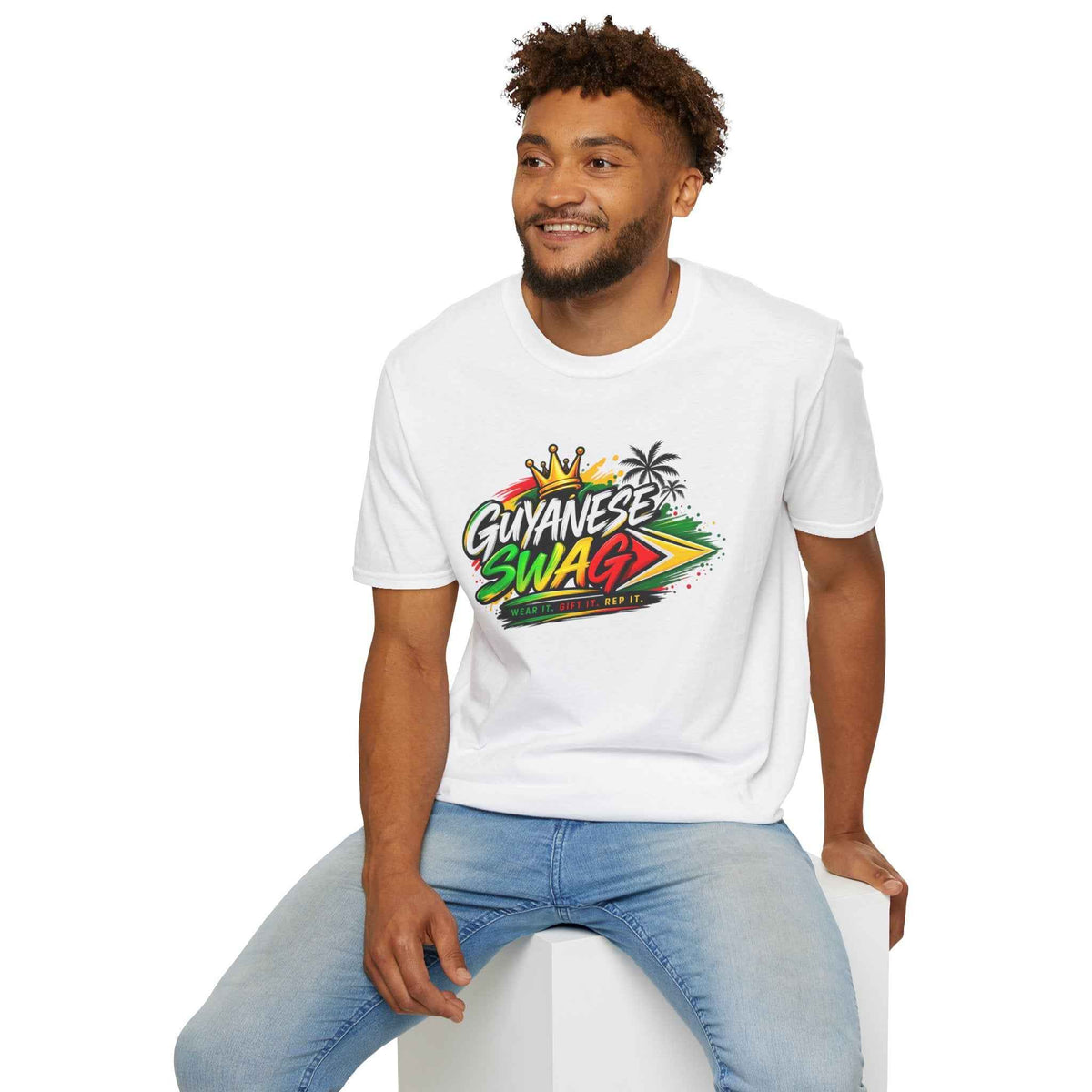 Guyanese Swag Signature Graphic T-Shirt, alternate product view 9