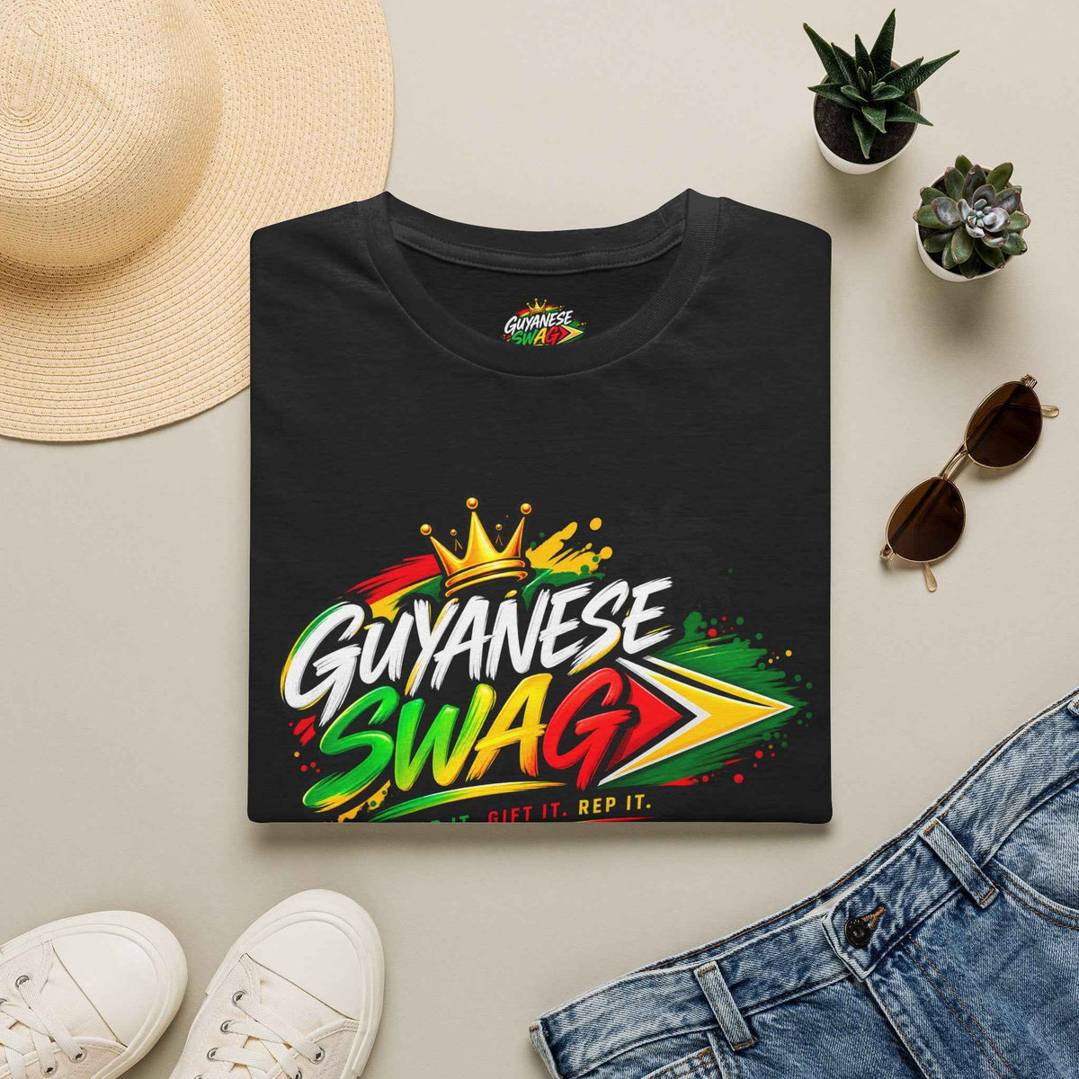 Guyanese Swag Signature Graphic T-Shirt, alternate product view 11