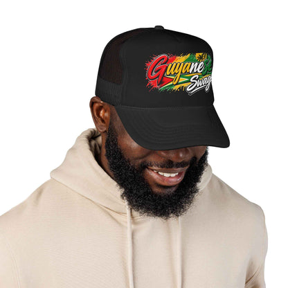 Guyanese Swag Signature Trucker Hat, alternate cap view, reference view 9